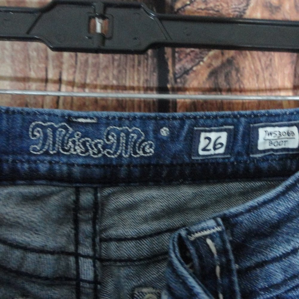 Miss Me Signature Boot Cut Slim Fit Stretch Women Denim Jeans Sz 26 - Picture 1 of 5